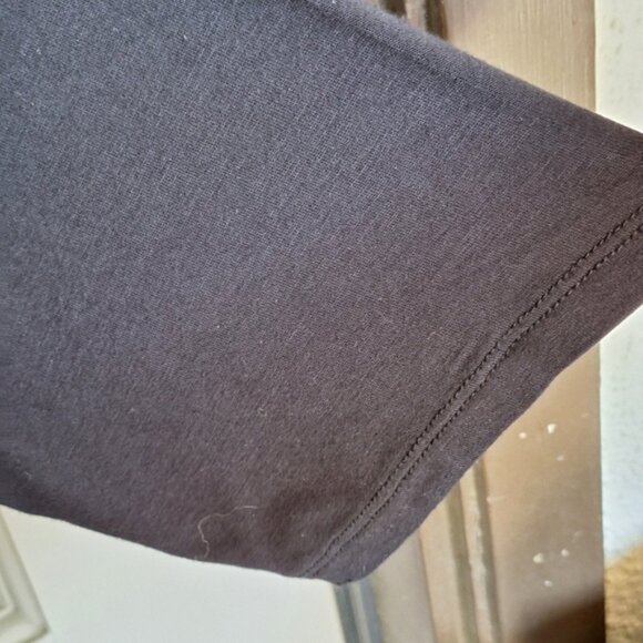 LOGO by Lori Goldstein Dress Knee Length Lace Hem Black SzXL Knit Flawless - Picture 7 of 10